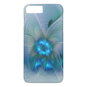Standing Ovations, Abstract Blue Turquoise Fractal iPhone 8 Plus/7 Plus Case