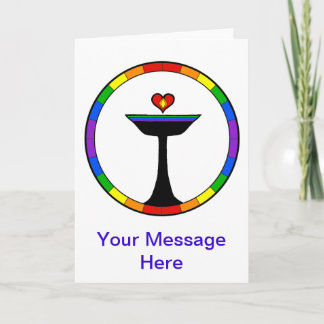 Standing Rainbow Chalice Customisable Note Card