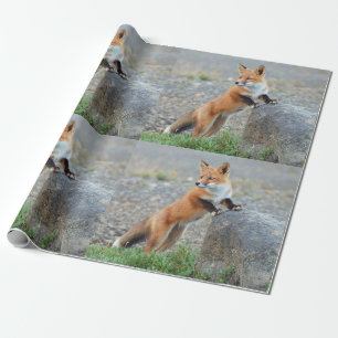 Standing Red Fox Wrapping Paper