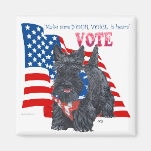 Standing Scottie VOTE Magnet