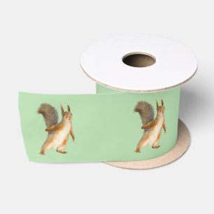 Standing Squirrel Satin Ribbon