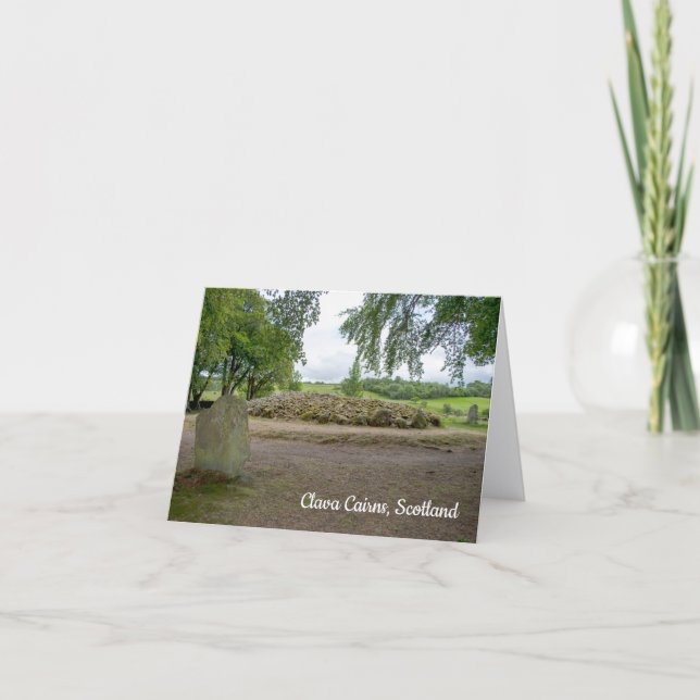Standing Stone at Clava Cairns, Scotland Card (Front)