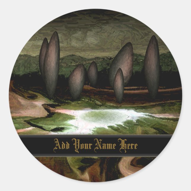Standing Stone Circle Bookplate Stickers (Front)