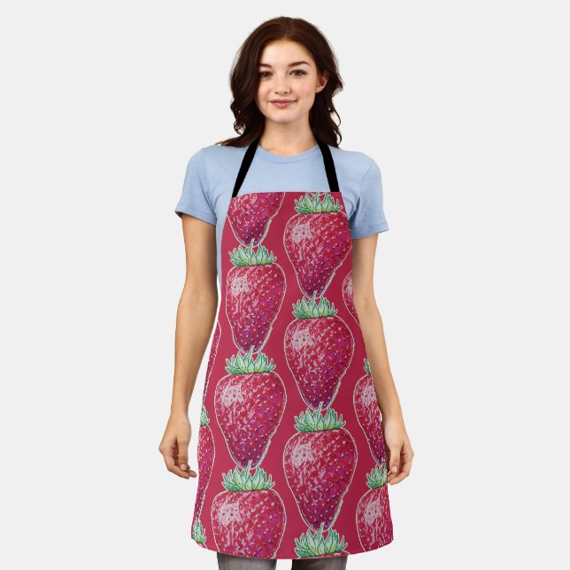 Standing Strawberry Apron (Worn)