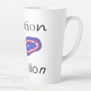 Standing strong message with patterns latte mug