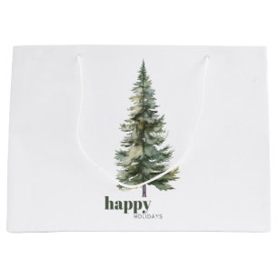 Standing Tall Green Pine Tree Large Gift Bag