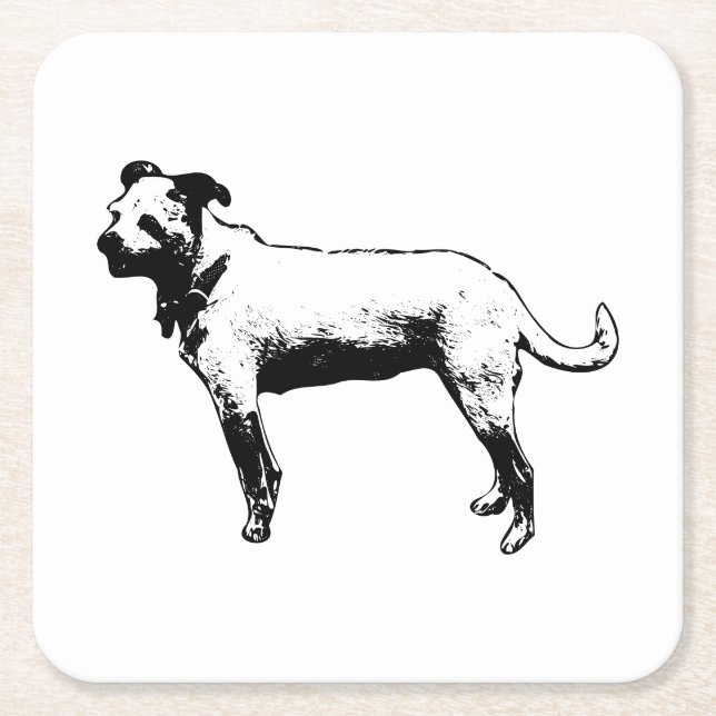  Standing Terrier Mix Coaster (Front)