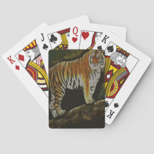Standing Tiger Safari  Animal Art Playing Cards