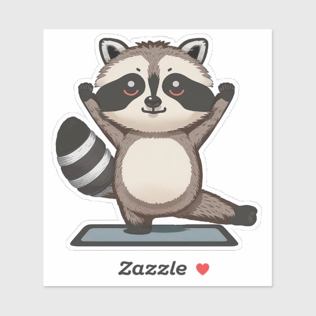 Standing Trash Panda Pose Funny Racoon (Sheet)