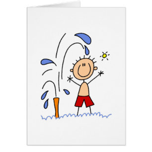 Standing Under The Sprinkler Card