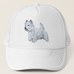 Standing West Highland White Terrier Trucker Hat