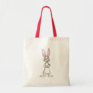 Standing White Rabbit Tote Bag