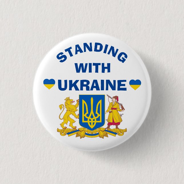 STANDING WITH UKRAINE Button (Front)