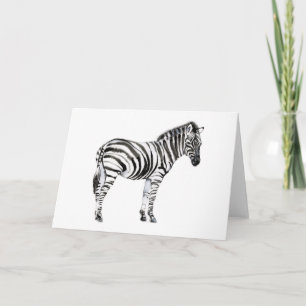 Standing Zebra Card