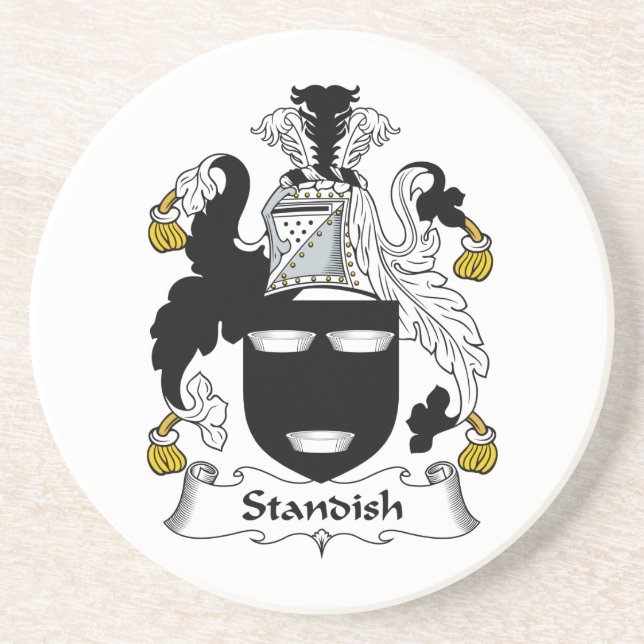 Standish Family Crest Coaster (Front)