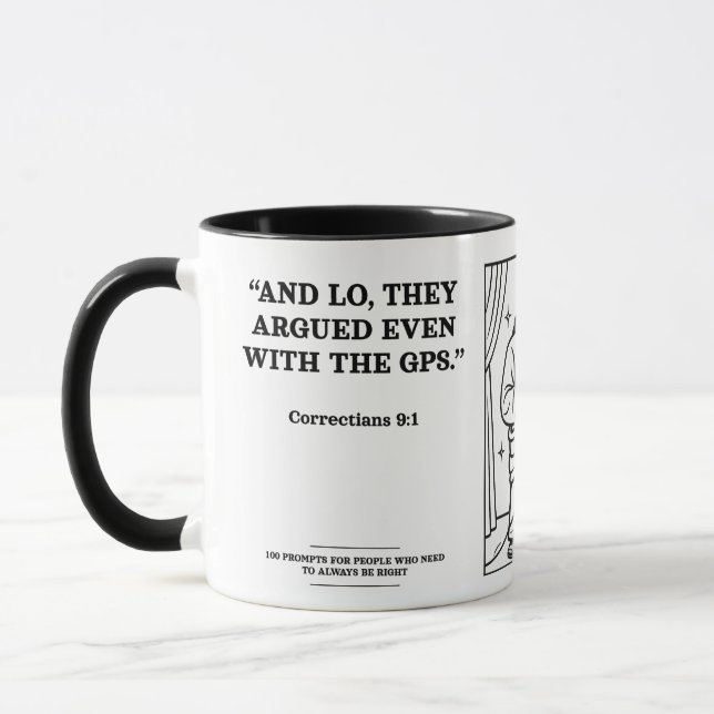Standup Jesus - funny verses - Always right Mug (Left)