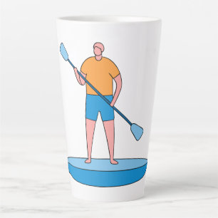 Standup Paddle Board Retro Vintage Design Gift Latte Mug