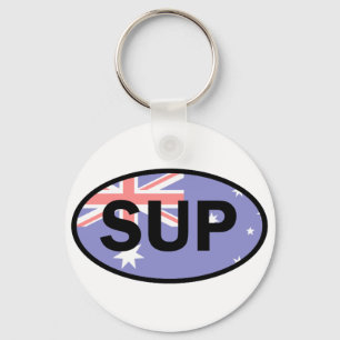 Standup Paddleboard Australia Flag Key Ring