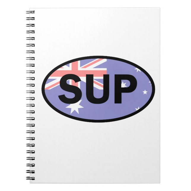 Standup Paddleboard Australia Flag Notebook (Front)