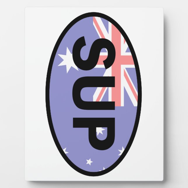 Standup Paddleboard Australia Flag Plaque (Front)