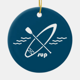 Standup Paddleboarding Ceramic Ornament