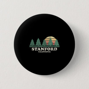 Stanford Ca Vintage Throwback Tee Retro 70s Design 6 Cm Round Badge