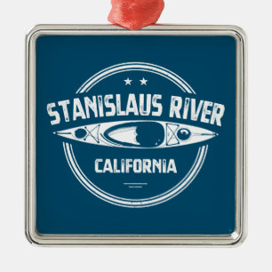 Stanislaus River California Kayaking Metal Ornament