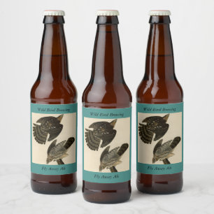 Stanley (Cooper's) Hawk Audubon's Birds of America Beer Bottle Label