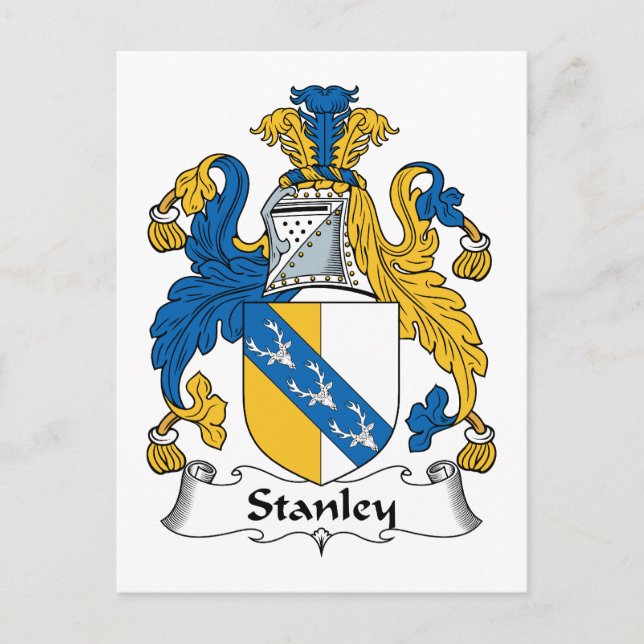 Stanley Family Crest Postcard (Front)