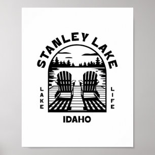 Stanley Lake Idaho Outdoors Vintage Poster