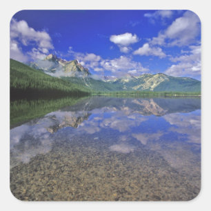 Stanley Lake in the Sawtooth Mountains of Idaho Square Sticker