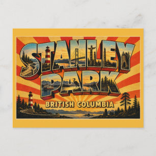 Stanley Park Vancouver BC Vintage Postcard