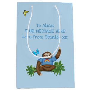 Stanley Sloth blue personalised gift bag