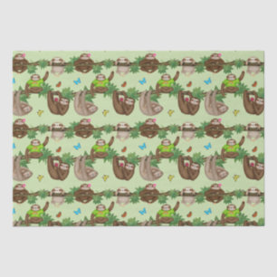 Stanley Sloth & friends green tissue paper
