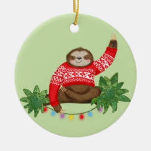 Stanley Sloth personalised Christmas tree ornament