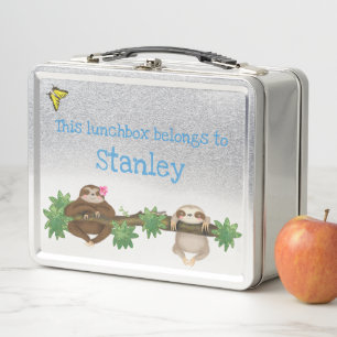 Stanley Sloth personalised lunchbox (blue)