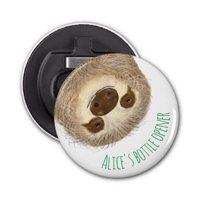 Stanley sloth personalized bottle opener (Front)