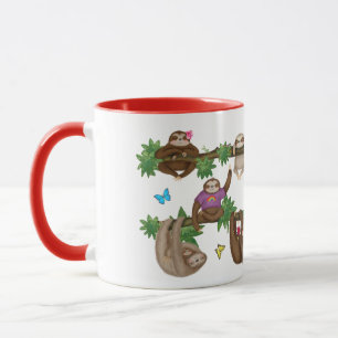 Stanley Sloth purple 'enjoying a lazy cuppa' mug
