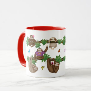 Stanley Sloth purple personalised mug