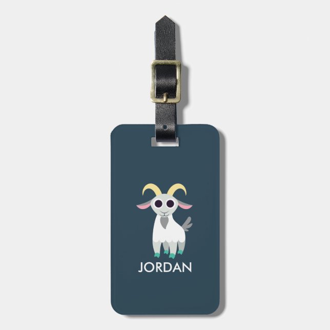 Stanley the Goat Luggage Tag (Front Vertical)