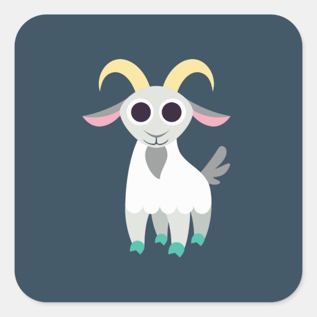 Stanley the Goat Square Sticker (Front)