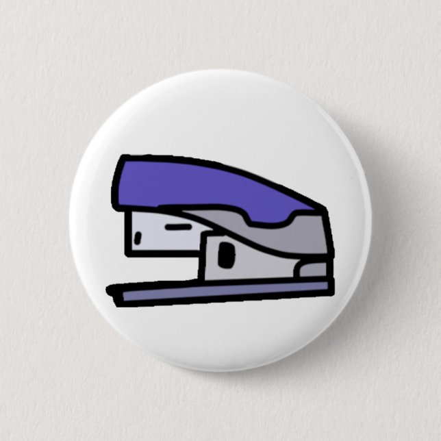 Stapler 6 Cm Round Badge (Front)