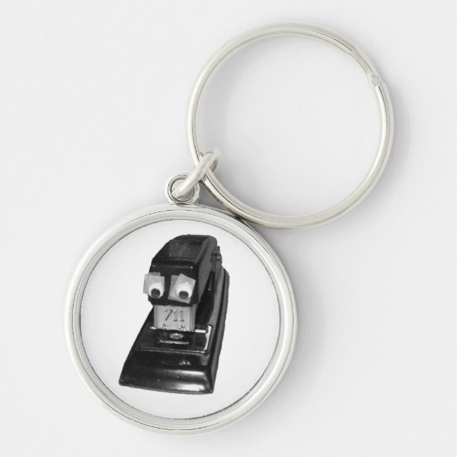 Stapler with Googly Eyes Key Ring (Front)