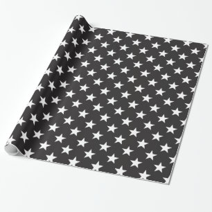 Star 1 Black and White Wrapping Paper