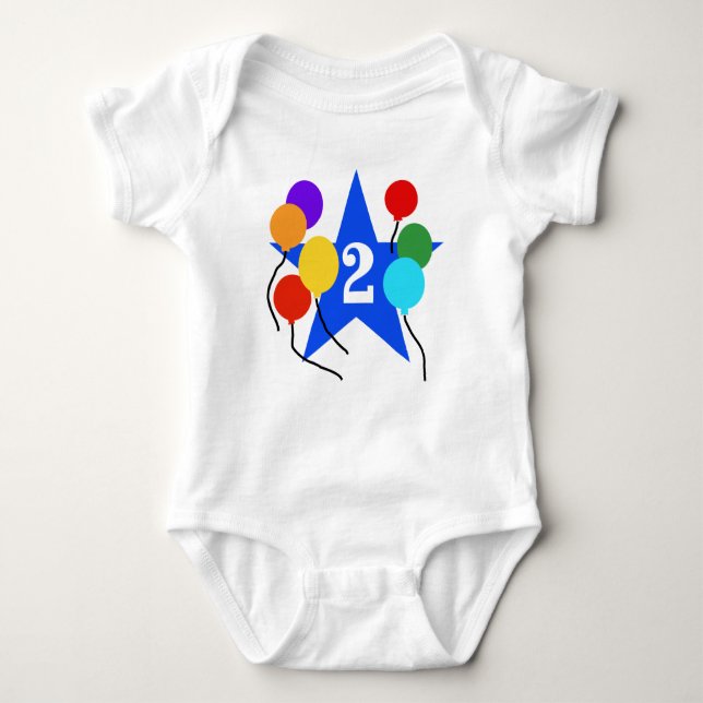 Star 2nd Birthday Baby Bodysuit (Front)