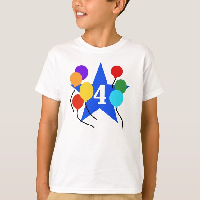 Star 4th Birthday T-Shirt (Front)