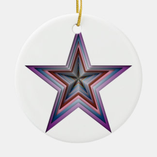 star abstract geometric art ceramic tree decoration
