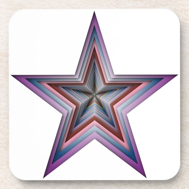 star abstract geometric art coaster (Front)