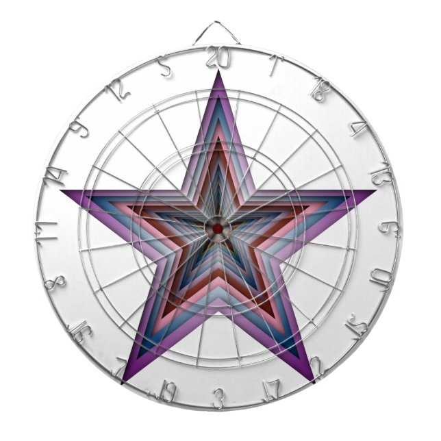 star abstract geometric art dartboard (Front)