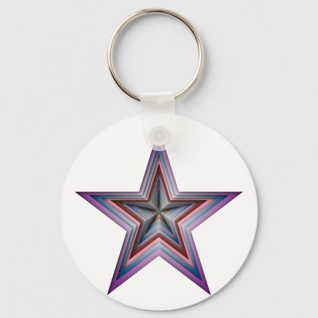 star abstract geometric art key ring (Front)